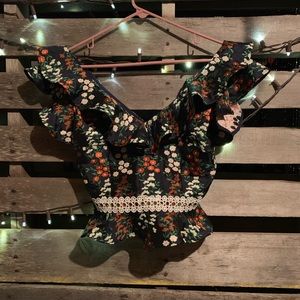 Keepsake Funky Ruffle Crop Top